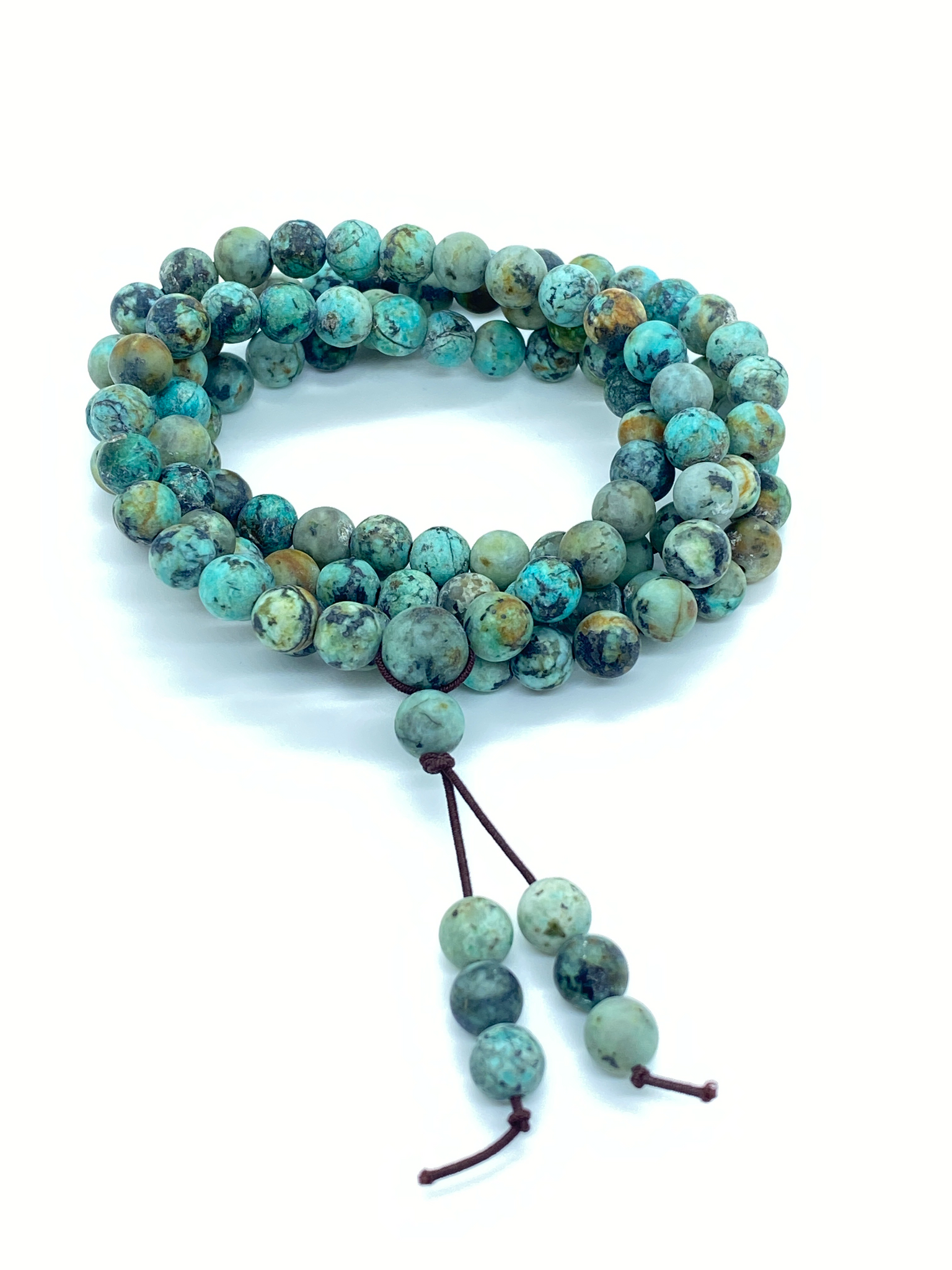 African Turquoise Mala Prayer Beads