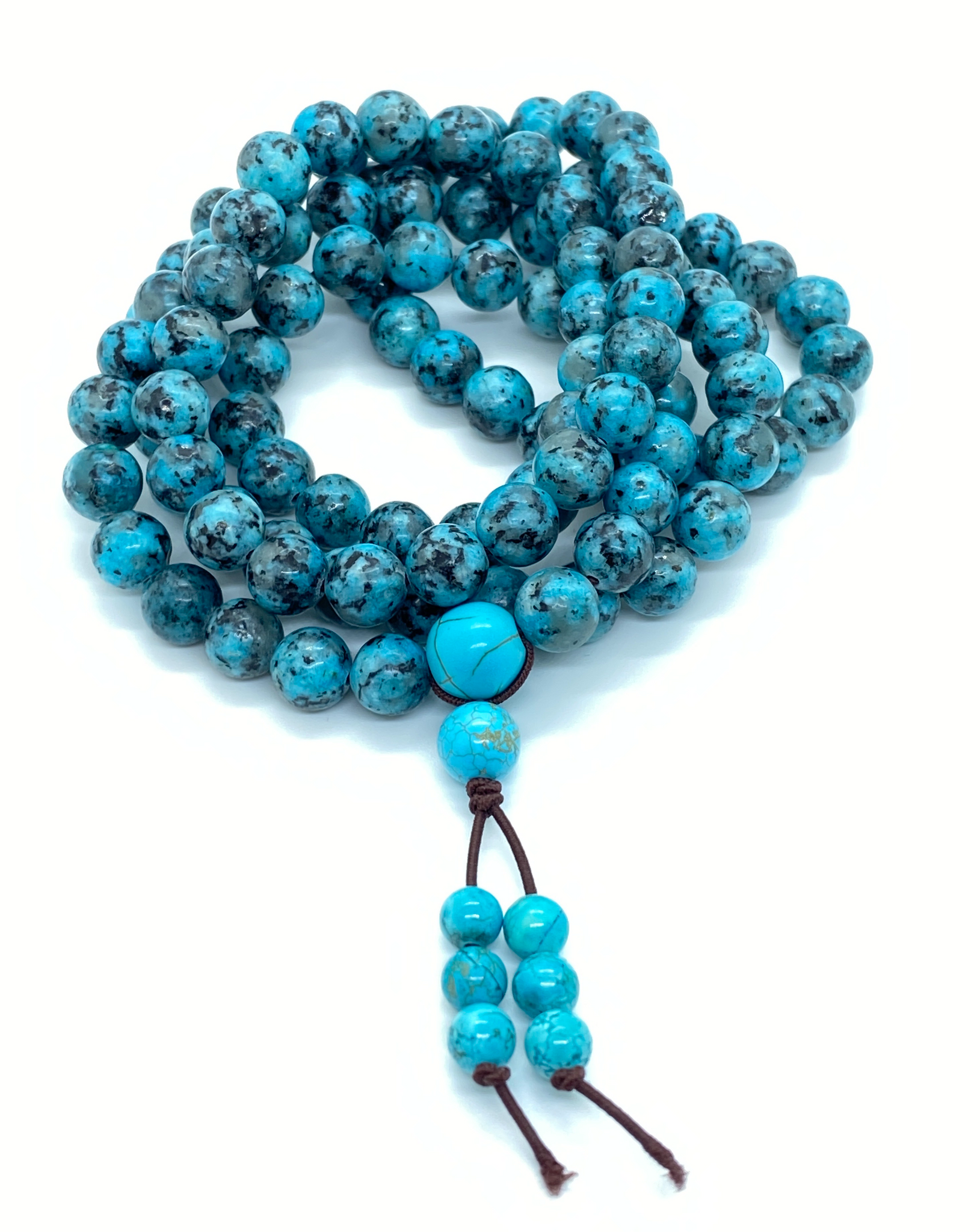 Blue Sesame Jasper Mala Meditation Healing Bracelet