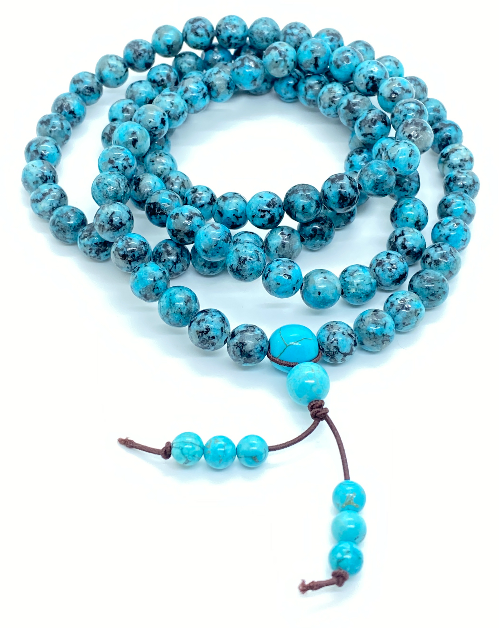 Blue Sesame Jasper Mala Meditation Healing Bracelet